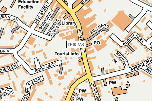TF10 7AR map - OS OpenMap – Local (Ordnance Survey) TF10 7AR map - OS OpenMap – Local (Ordnance Survey)