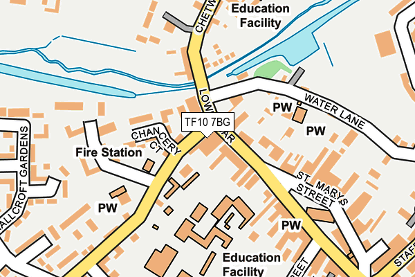 TF10 7BG map - OS OpenMap – Local (Ordnance Survey) TF10 7BG map - OS OpenMap – Local (Ordnance Survey)