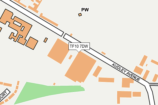 TF10 7DW map - OS OpenMap – Local (Ordnance Survey) TF10 7DW map - OS OpenMap – Local (Ordnance Survey)