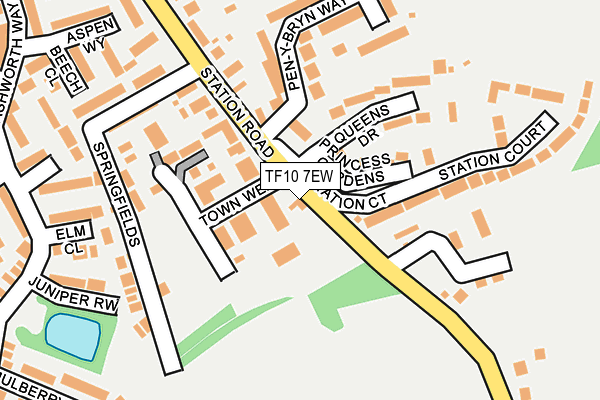 TF10 7EW map - OS OpenMap – Local (Ordnance Survey) TF10 7EW map - OS OpenMap – Local (Ordnance Survey)