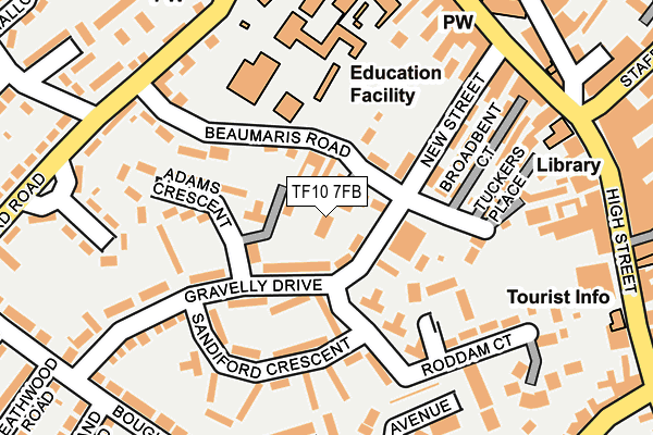 TF10 7FB map - OS OpenMap – Local (Ordnance Survey) TF10 7FB map - OS OpenMap – Local (Ordnance Survey)