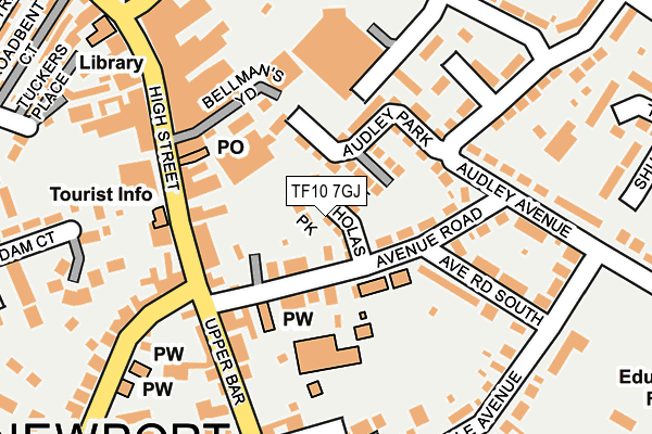 TF10 7GJ map - OS OpenMap – Local (Ordnance Survey) TF10 7GJ map - OS OpenMap – Local (Ordnance Survey)