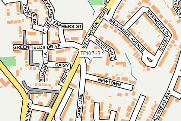 TF10 7HR map - OS OpenMap – Local (Ordnance Survey) TF10 7HR map - OS OpenMap – Local (Ordnance Survey)