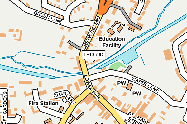 TF10 7JD map - OS OpenMap – Local (Ordnance Survey) TF10 7JD map - OS OpenMap – Local (Ordnance Survey)