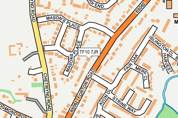 TF10 7JR map - OS OpenMap – Local (Ordnance Survey) TF10 7JR map - OS OpenMap – Local (Ordnance Survey)