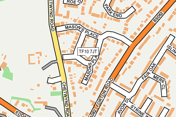 TF10 7JT map - OS OpenMap – Local (Ordnance Survey) TF10 7JT map - OS OpenMap – Local (Ordnance Survey)