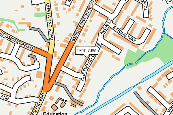 TF10 7JW map - OS OpenMap – Local (Ordnance Survey) TF10 7JW map - OS OpenMap – Local (Ordnance Survey)