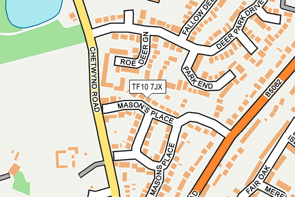 TF10 7JX map - OS OpenMap – Local (Ordnance Survey) TF10 7JX map - OS OpenMap – Local (Ordnance Survey)
