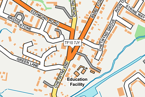 TF10 7JY map - OS OpenMap – Local (Ordnance Survey) TF10 7JY map - OS OpenMap – Local (Ordnance Survey)