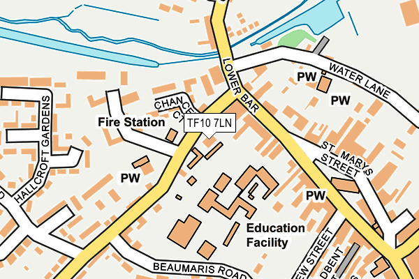 TF10 7LN map - OS OpenMap – Local (Ordnance Survey) TF10 7LN map - OS OpenMap – Local (Ordnance Survey)