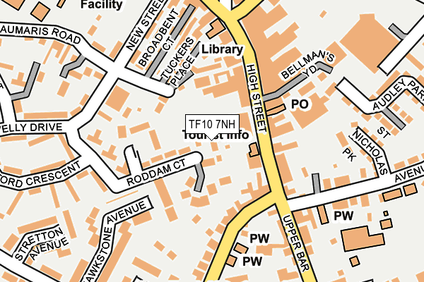 TF10 7NH map - OS OpenMap – Local (Ordnance Survey) TF10 7NH map - OS OpenMap – Local (Ordnance Survey)
