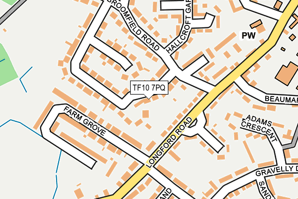 TF10 7PQ map - OS OpenMap – Local (Ordnance Survey) TF10 7PQ map - OS OpenMap – Local (Ordnance Survey)