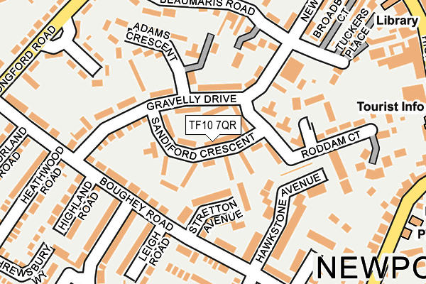 TF10 7QR map - OS OpenMap – Local (Ordnance Survey) TF10 7QR map - OS OpenMap – Local (Ordnance Survey)