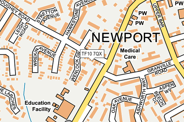 TF10 7QX map - OS OpenMap – Local (Ordnance Survey) TF10 7QX map - OS OpenMap – Local (Ordnance Survey)