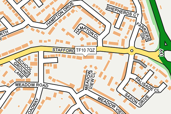 TF10 7QZ map - OS OpenMap – Local (Ordnance Survey) TF10 7QZ map - OS OpenMap – Local (Ordnance Survey)