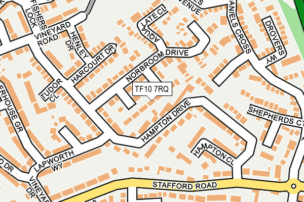 TF10 7RQ map - OS OpenMap – Local (Ordnance Survey) TF10 7RQ map - OS OpenMap – Local (Ordnance Survey)