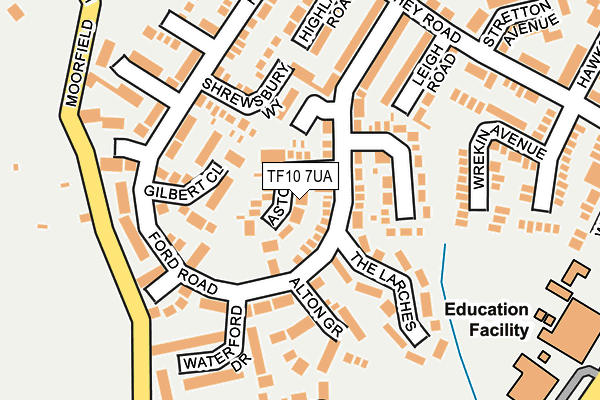 TF10 7UA map - OS OpenMap – Local (Ordnance Survey) TF10 7UA map - OS OpenMap – Local (Ordnance Survey)