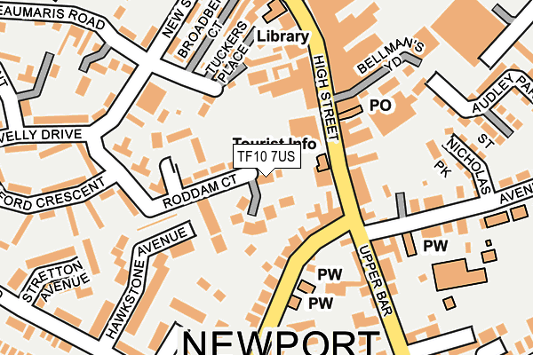 TF10 7US map - OS OpenMap – Local (Ordnance Survey) TF10 7US map - OS OpenMap – Local (Ordnance Survey)