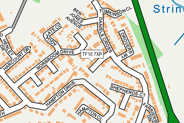 TF10 7XP map - OS OpenMap – Local (Ordnance Survey) TF10 7XP map - OS OpenMap – Local (Ordnance Survey)