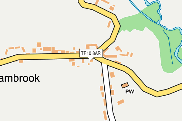 TF10 8AR map - OS OpenMap – Local (Ordnance Survey) TF10 8AR map - OS OpenMap – Local (Ordnance Survey)