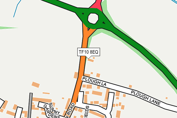 TF10 8EQ map - OS OpenMap – Local (Ordnance Survey) TF10 8EQ map - OS OpenMap – Local (Ordnance Survey)