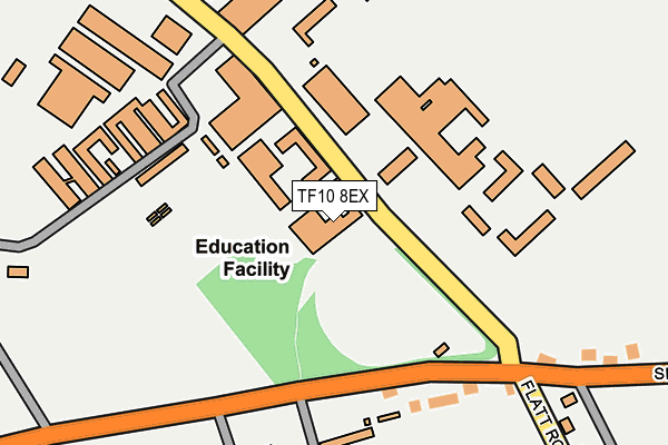 TF10 8EX map - OS OpenMap – Local (Ordnance Survey) TF10 8EX map - OS OpenMap – Local (Ordnance Survey)