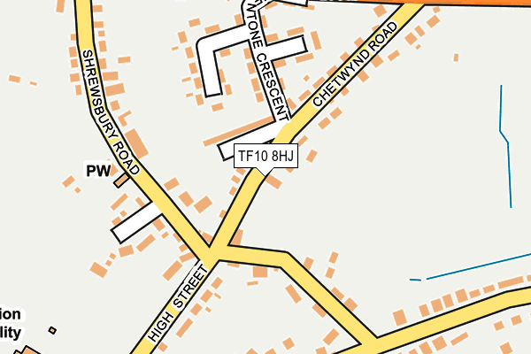 TF10 8HJ map - OS OpenMap – Local (Ordnance Survey) TF10 8HJ map - OS OpenMap – Local (Ordnance Survey)