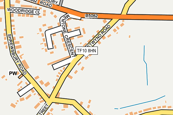 TF10 8HN map - OS OpenMap – Local (Ordnance Survey) TF10 8HN map - OS OpenMap – Local (Ordnance Survey)