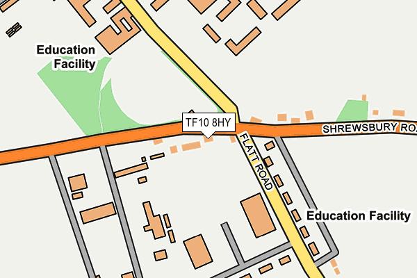 TF10 8HY map - OS OpenMap – Local (Ordnance Survey) TF10 8HY map - OS OpenMap – Local (Ordnance Survey)