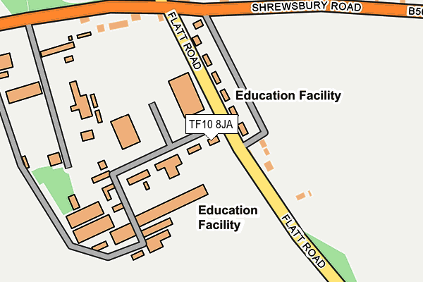TF10 8JA map - OS OpenMap – Local (Ordnance Survey) TF10 8JA map - OS OpenMap – Local (Ordnance Survey)