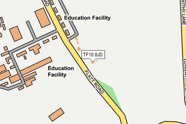 TF10 8JD map - OS OpenMap – Local (Ordnance Survey) TF10 8JD map - OS OpenMap – Local (Ordnance Survey)