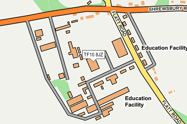 TF10 8JZ map - OS OpenMap – Local (Ordnance Survey) TF10 8JZ map - OS OpenMap – Local (Ordnance Survey)
