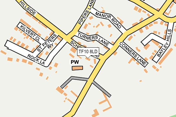 TF10 8LD map - OS OpenMap – Local (Ordnance Survey) TF10 8LD map - OS OpenMap – Local (Ordnance Survey)