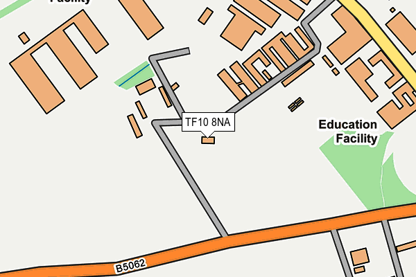 TF10 8NA map - OS OpenMap – Local (Ordnance Survey) TF10 8NA map - OS OpenMap – Local (Ordnance Survey)
