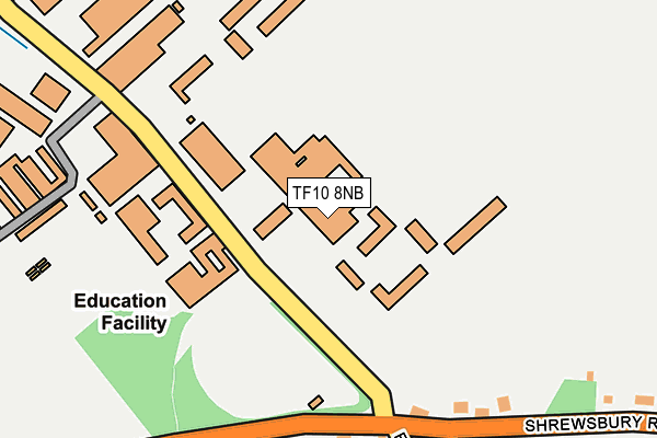 TF10 8NB map - OS OpenMap – Local (Ordnance Survey) TF10 8NB map - OS OpenMap – Local (Ordnance Survey)