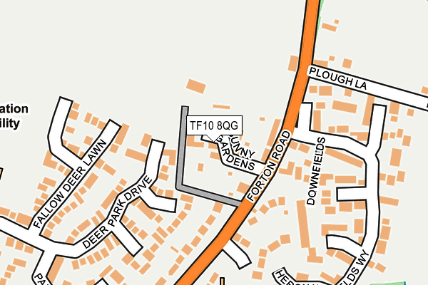 TF10 8QG map - OS OpenMap – Local (Ordnance Survey) TF10 8QG map - OS OpenMap – Local (Ordnance Survey)