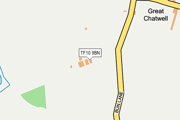 TF10 9BN map - OS OpenMap – Local (Ordnance Survey) TF10 9BN map - OS OpenMap – Local (Ordnance Survey)