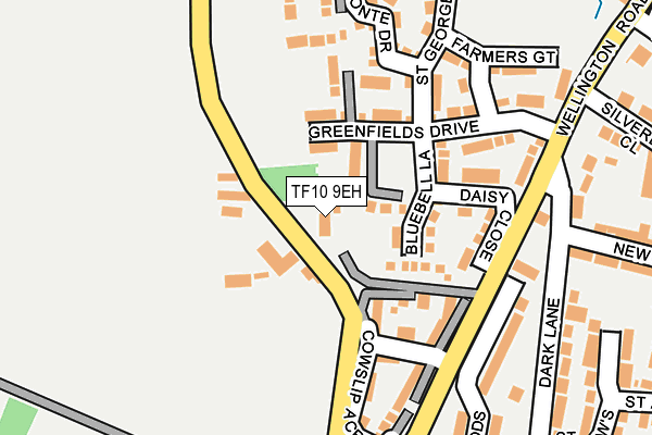 TF10 9EH map - OS OpenMap – Local (Ordnance Survey) TF10 9EH map - OS OpenMap – Local (Ordnance Survey)