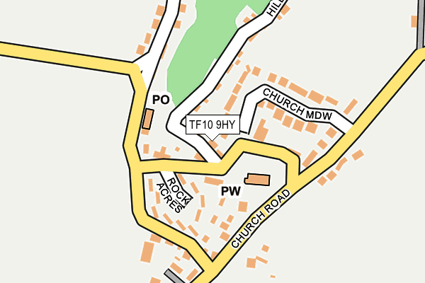 TF10 9HY map - OS OpenMap – Local (Ordnance Survey) TF10 9HY map - OS OpenMap – Local (Ordnance Survey)