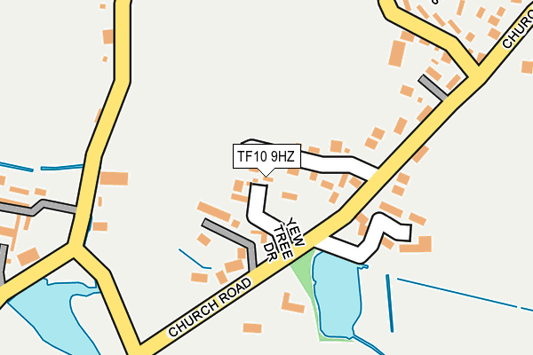 TF10 9HZ map - OS OpenMap – Local (Ordnance Survey) TF10 9HZ map - OS OpenMap – Local (Ordnance Survey)