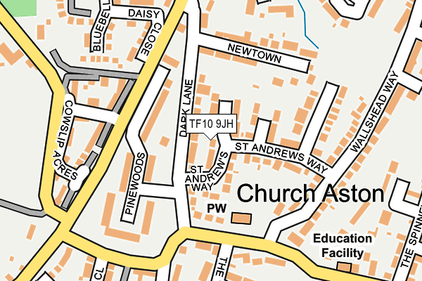 TF10 9JH map - OS OpenMap – Local (Ordnance Survey) TF10 9JH map - OS OpenMap – Local (Ordnance Survey)