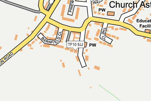 TF10 9JJ map - OS OpenMap – Local (Ordnance Survey) TF10 9JJ map - OS OpenMap – Local (Ordnance Survey)
