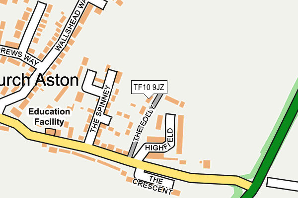 TF10 9JZ map - OS OpenMap – Local (Ordnance Survey) TF10 9JZ map - OS OpenMap – Local (Ordnance Survey)