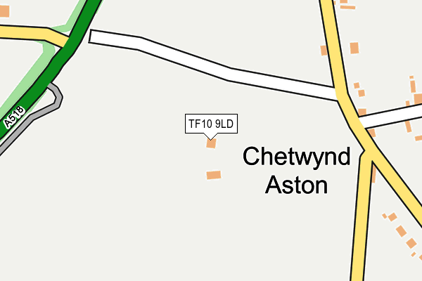 TF10 9LD map - OS OpenMap – Local (Ordnance Survey) TF10 9LD map - OS OpenMap – Local (Ordnance Survey)