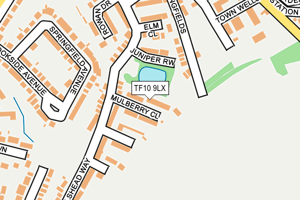 TF10 9LX map - OS OpenMap – Local (Ordnance Survey) TF10 9LX map - OS OpenMap – Local (Ordnance Survey)
