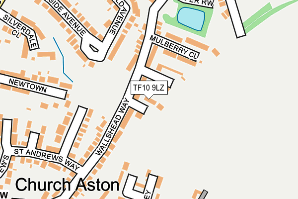 TF10 9LZ map - OS OpenMap – Local (Ordnance Survey) TF10 9LZ map - OS OpenMap – Local (Ordnance Survey)