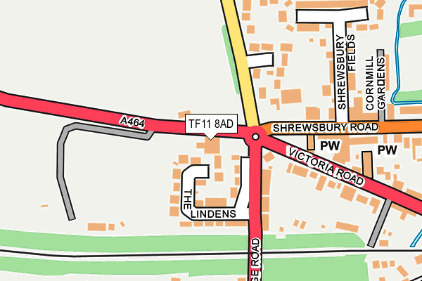 TF11 8AD map - OS OpenMap – Local (Ordnance Survey) TF11 8AD map - OS OpenMap – Local (Ordnance Survey)