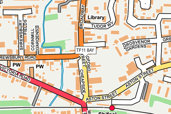 TF11 8AY map - OS OpenMap – Local (Ordnance Survey) TF11 8AY map - OS OpenMap – Local (Ordnance Survey)