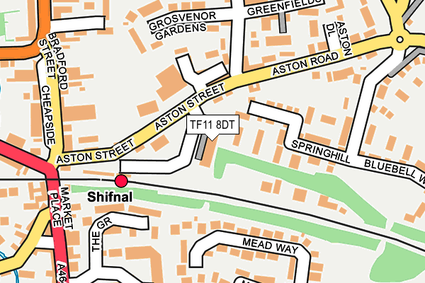 TF11 8DT map - OS OpenMap – Local (Ordnance Survey) TF11 8DT map - OS OpenMap – Local (Ordnance Survey)