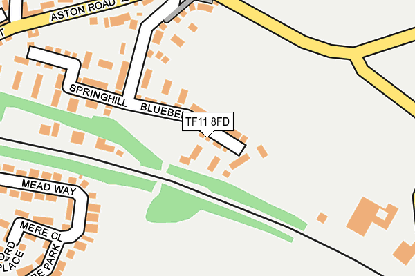 TF11 8FD map - OS OpenMap – Local (Ordnance Survey) TF11 8FD map - OS OpenMap – Local (Ordnance Survey)